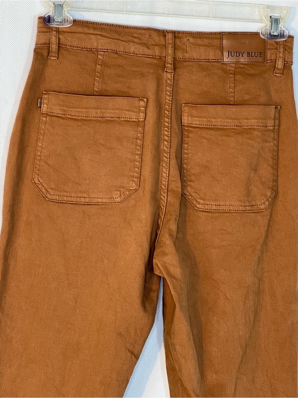 Judy Blue Jogger Jean Camel Brown High Waist Zip Button Drawstring Stretch 5/27👍 - Picture 6 of 8